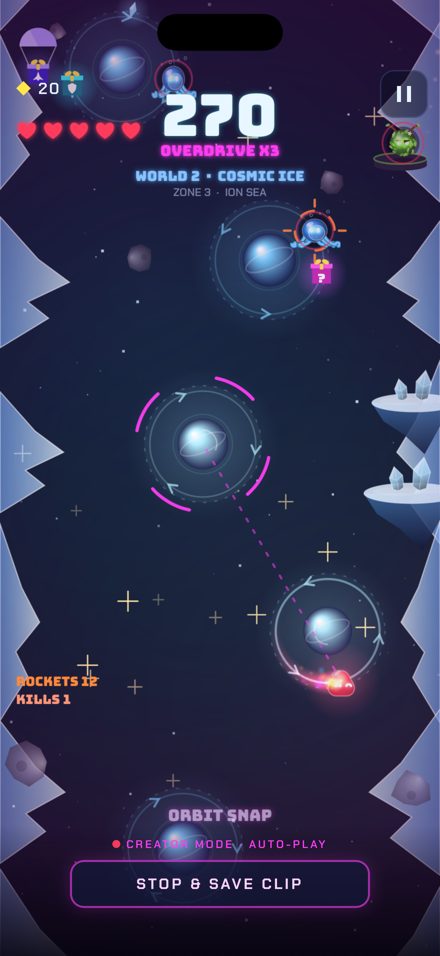 Rockets, gifts and monsters in Cosmic Ice